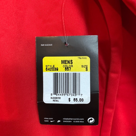 Nike dri-fit 1/4 Zip Red Black Small UCM Mules - Picture 4 of 5